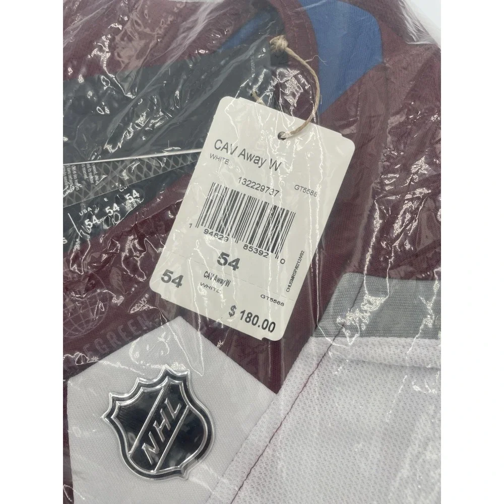 Adidas Authentic Colorado Avalanche PrimeGreen Jersey Size 54 XL White‎ Away NEW